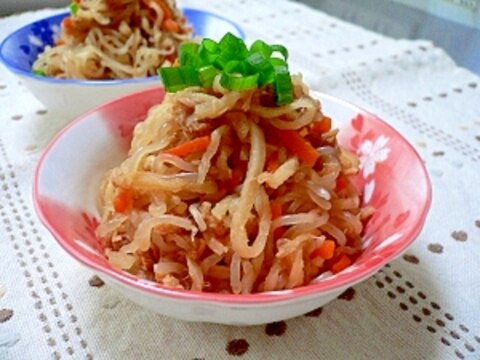 しらたきと切干大根とツナの煮物